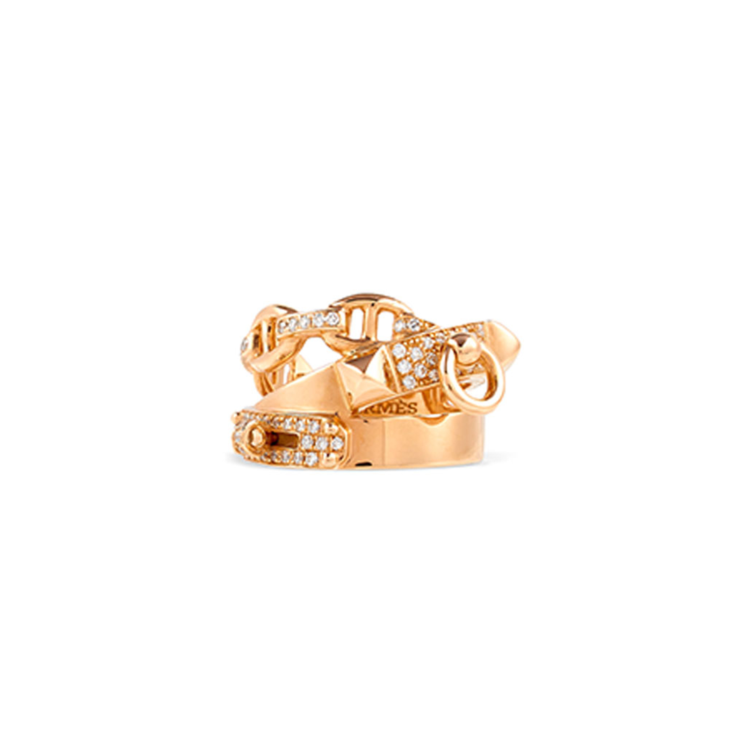 h**mes 18k rose gold and Di*m*nd alchimie ring